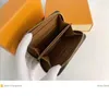 Projektanci portfele portmonetki moda krótki portfel ZIPPY monogramy klasyczna kieszeń na zamek błyskawiczny Pallas torba Zip portmonetka z pudełkiem