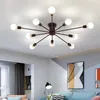 Creative Metal Ceiling Lamp Minimalistic Style Semi-Flush Mounted Light Hotel Counter Living Dining Bedroom Modern Iron Lighting