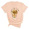 Kvinnors T-skjortor Sunflower T-shirts Broken Bulb Ladies Clothes Harajuku Graphic Grunge Women T-shirt Femme Tee Kort ärmar Kvinnor