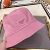 Bucket Hats for ladies luxury designers casquette casual outdoor sun solid colors delicate birthday gift nylon classic boy pink po247u