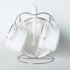 Mugs European Bone China Porcelain Coffee Cup Set Simple Creative Saucer Spoon With Shelf