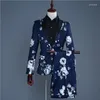 Garnitury męskie 2023 Męskie swobodne szczupły garnitur Sukienkę dla płaca Zestaw Men Korean Mash