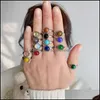Solitaire ring schattige natuursteen handgemaakt Boheemse sieraden cadeau glas kristal voor vrouwen verjaardagsfeestje ringen aanpasabline zeeschelp dh4h3