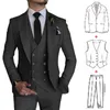 Costumes pour hommes dernier mariage marié pour hommes 3 pièces ensemble Slim Fit Double boutonnage gilet homme fête formelle costume masculin Trajes De Hombre