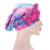 Bonnets Beanie / Skull Caps Chapeaux Europe et États-Unis Tie-dye Lait Soie Velours Tresses Court Peut Cacher Cheveux Foulard Cap 187