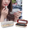 Dames Clip Holder Daily Lipstick Case Party Fashion Gift Avec Mirror Organizer Home Travel Universal Luxury Shiny Diamonds1317f