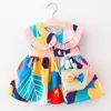 Fille robes 2023 été enfant en bas âge vêtements ensemble bébé plage mignon arc Plaid sans manches coton né princesse robe chapeau de soleil