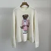 Женские свитера с рисунком медведя Rl, зимняя одежда, модный вязаный пуловер с длинными рукавами, хлопковое шерстяное пальто, 688ss 2023