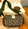 SALE 3 PECE SET DESIGNERS Väskor Kvinnor Crossbody Bag äkta läder Luxury Handväskor Purses Designers Lady Tote Bags Coin Purse Crossbody Bag 545