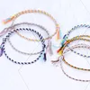 Handgjorda vävda flätade rep vänskap charm armband för kvinnor män älskare modedekor färgglada smycken