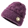 Berretti Berretto/Cappello con teschio Cappelli invernali per persone di mezza età e anziani Madre Caldo Plus Velluto Cappello lavorato a maglia di lana spessaBeanie/Teschio Chur22