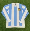 قمصان كرة القدم الأرجنتينية الرجعية 1986 مارادونا كانيجيا 1978 85 86 93 94 96-97 98 زي كرة القدم طويل الأكمام 2001 06 RIQUELME 2010 14 SIMEONE ORTEGA Batistuta tops