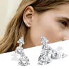 Studörhängen Trendiga Prevent Allergy Zircon Single Row Earring For Women Girls Party Birthday Jewelry Gift EH752