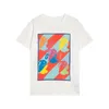 Luksusowa marka modowa Mens T Shirt Contrast Rabbit Lett Print Okoła szyi krótki rękaw swobodny luźny t-shirt top biały azjatycki rozmiar s-2xl