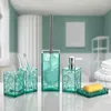 Bath Accessory Set Bathroom Wash Glass Sense Acrylic 5 Piece Toilet Brush Bottle Toothbrush Holder Soap Box Accessories ZB375