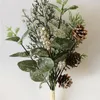 Decoratieve bloemen kunstmatige planten kerstsimulatie decoratie rode kegels dennen nep vaas huis