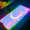 Muis pads pols rust Sailor Moon Landscape RGB gaming mousepad led setup gamer decoratie coole gloeiende muis mat pc gamers met kabel tapijt T230215