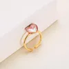 Cluster Rings Heart Shape Real Freshwater Pearl Ring Adjustable Finger Free Size Jewelry Women Female Girl Party Gift 10pcs/lot