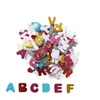 Prezent 150 szt. Piana naklejki z brokatem naklejka naklejka na samoprzylepne litery Puzzle dla dzieci