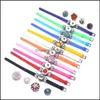 Заклинание браслеты Noosa Snap Bracelet Jewelry Candy Color Plaalte Sil Strand Bristband Fit Diy 18 -миллиметровый снимки доставка Dhmwm