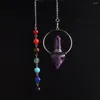 Hangende kettingen orgone natuursteen kralen pinnk kwarts facet piramides doweren helende kristal prisma chakra pendulum dropship leveranciers