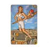 Vintage Classic Movie Tin Sign Sexy Girl Retro Metal Plate Sexy Beauty Painting Wall Decor Airplane Plaque Pin Up Poster club Man Cave Room Decoration SIZE 30X20CM w01