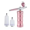 Face Massager Foreverlily Mini Air Compressor Kit Airbrush Paint Pray Pray Air Brather for Nail Art Tattoo Craft Cake Face Fog Mist Prayer 230215