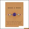 Charm Bracelets Friendship Make A Wish Druzy Drusy Resin Handmade Braided Rope Bracelet For Women Christmas Party Card Gift Drop Del Dht8Q