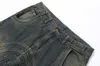 Vintage målade randiga raka utsvängda byxor Streetwear för män Casual Jeans Oversized jeansbyxor