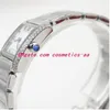 Topp Sapphire Ladies Watch Quartz Luxury W5200013 20mm Crystal White Rectangle Big Diamonds Case rostfritt st￥l Women's Watch231Q