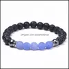 Beaded Strands 8Mm Lava Stone Weathering Agate Chakra Beaded Strand Bracelet Diy Aromatherapy Essential Oil Diffuser Bracelets For Dhqth