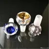 New pattern Spray the bubble head Wholesale Glass bongs Oil Burner Glass Pipes Water Pipes Oil Rigs Smoking