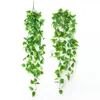 Decoratieve bloemen 4 pc's 110 cm kunstmatige plant wijnbladeren ratten hangend klimop nep muur klimplant huizen tuindecoratie groene dille