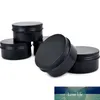 50Pcs Empty Black Aluminum Tins Cans Screw Top Round Candle Spice Tins Cans with Screw Lid Containers 5g 10g 15g 20g 30g 50g