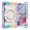 Armor Tablet Cases For Samsung Tab A7 Lite 8.7 inch 2021 SM-T220/T225 A 8.0 T290 Case Rotating Ring Silicone Colorfull Cover