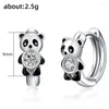 Studörhängen mode söt klar zirkon panda form piercing båge örhänge för kvinnor flickor bröllop födelsedag smycken pendientes eh1860