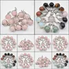 Charms Natürliche Quarzkristall Anhänger Hand Halten Runde Kugel Perle Anhänger Yoga Reiki Chakra Heilung Frauen Männer Schmuck Machen Drop Del Dhy5R