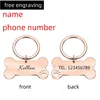 Hondenkleding Gepersonaliseerd Gravure Pet Cat Name Tags Aangepaste ID Tag Collar Accessoires Naamplaat Anti-Moste hangershelft metalen sleutelhanger