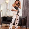 Kadınların Pijama Kavacı Uyku Seti Kadın Pijama Takım Polka Dot Kısa Kollu Samimi İç çamaşırı Ev Giyim Loungewear Pijamalar Nightwear