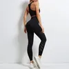 Actieve sets naadloze sportset vrouwen crop top bh hollow out leggings yoga suit workout outfit fitness gym hardloop kleding trainpak