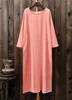 Plus Size Dresses Spring Elegant Long Maxi Autunm Loose Casual Sleeve Cotton Linen Dress Bohemian Vestido Female Rob