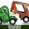 Drums Percussion Kids Dinosaur Transport Truck Toy Pull Back Cars with Mechanical Voice Tyrannosaurus Rex Container Model Toys for Christma Gifts 230216