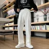 Mens Pants Solid Color Suit Pants Men Fashion Business Society Mens Dress Pants Korean Loose Straight Pants Mens Office Formal Trousers 230216