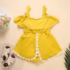 Girl Dresses 3-10T Kids Dress Jumpsuit Summer Cotton Floral Girls O Baby Cloth Bodysuit