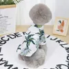 Dog Apparel Shirt Clothes Summer Thin Beach Vest Pet Coconut Tree T-Shirt Hawaiian Floral Cat Teddy Poodle