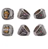 4 stuks James Basketball Team Champions Championship Ring Set met Houten Doos Souvenir Mannen Vrouwen Jongen Fan Brithday Gift 2023 Hip Hop Sieraden Sport Punk