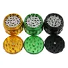 Metal Smoking Grinders Speaker Shape Herb Tobacco Metal Shredder Hand Mechanical Grinder 63mm I0216