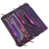 Ножницы для волос Фиолетовый Дракон 8-дюймовые ножницы для стрижки собак Истончение ножницы Профессиональные ножницы для стрижки домашних животных для кошек Высокое качество Z4003675