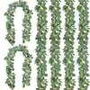 Decorative Flowers 36ft Artificial Eucalyptus Garland With Willow Leaves Silver Dollar Greenery Vines For Wedding Party Home Table Indoor