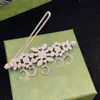 fermaglio per capelli strass strass smeraldo barrette di lusso designer per donna ragazza signore regalo festa di nozze gioielli da sposa grampo alta qualità con scatola